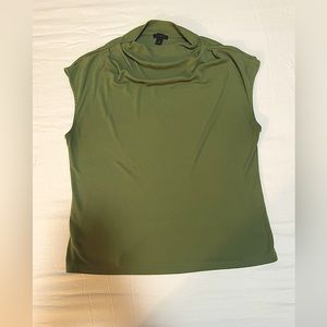 Ann Taylor Green Cowl Neck Top